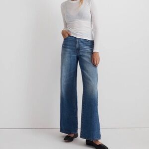 Madewell Variegated Ribbed Crewneck Long-Sleeve Size L Excellent Condition